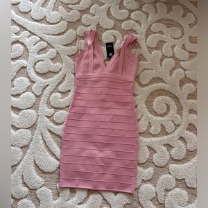 Guess light pink bandage dress